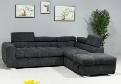 Salon d'Angle Convertible Gris Hyva