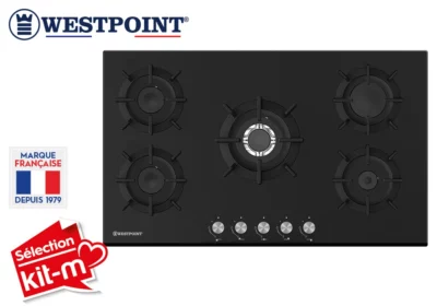 Plaque de Cuisson Vitrée 5 Feux Gaz 90cm Westpoint (WGUC-95025.NGC) Cuisson Votre Magasin de Meuble et Électroménager à La Réunion !
