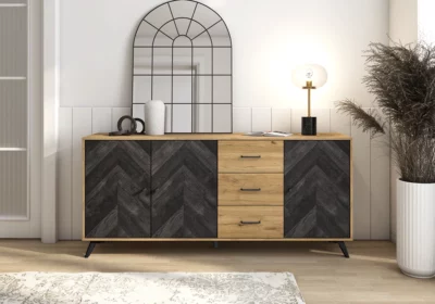 Buffet Bas 3 Portes 3 Tiroirs (Collection Delta)