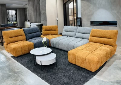 Salon d'Angle Modulable Avance Recul 5 Éléments sans Pouf Lucinda