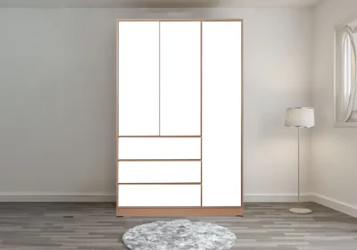 Armoire 3 Portes 3 Tiroirs Garvin Armoires, Commodes & Chevets Votre Magasin de Meuble et Électroménager à La Réunion !