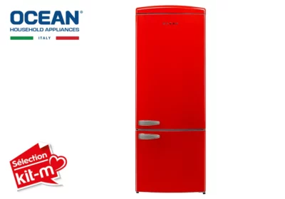 Réfrigérateur Combiné Vintage No Frost (﻿﻿﻿CNF530TVR3) Électroménager Votre Magasin de Meuble et Électroménager à La Réunion !