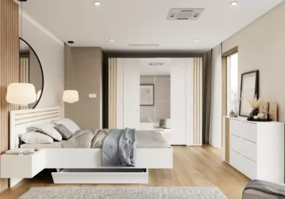 LIT 160x200cm avec 2 Chevets Attenants (Collection Florencia) Chambres à Coucher Votre Magasin de Meuble et Électroménager à La Réunion ! 3 LIT 160x200cm avec 2 Chevets Attenants (Collection Florencia)