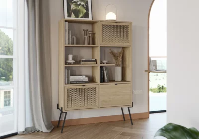 Étagère Librairie 3 Portes Evan Meubles Votre Magasin de Meuble et Électroménager à La Réunion !