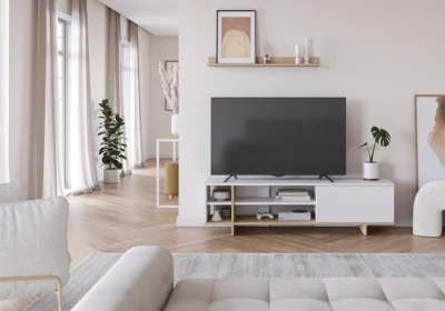 Meuble TV 2 Portes avec Abattants (Collection Dilly) Meubles Votre Magasin de Meuble et Électroménager à La Réunion ! 5 Meuble TV  1 Porte 4 Niches Cequoia