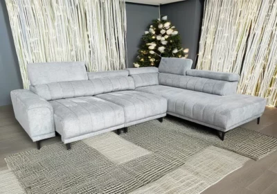 Salon d’Angle avec Assise Coulissante Gris Foncé Maria Angles Votre Magasin de Meuble et Électroménager à La Réunion ! 5 Salon d'Angle avec Assise Coulissante Gris Clair Maria