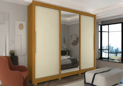 Armoire 3 Portes Coulissantes avec Miroir Royale Armoires, Commodes & Chevets Votre Magasin de Meuble et Électroménager à La Réunion ! 3 Armoire 3 Portes Coulissantes avec Miroir Royale
