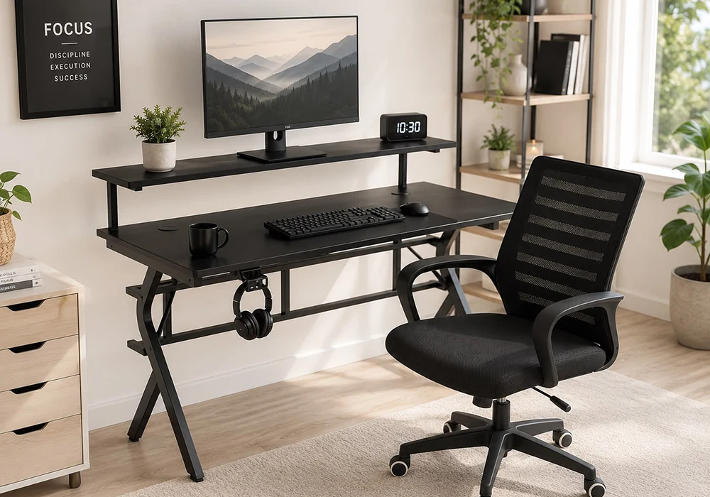 Bureau Gamer avec Surmeuble SUPY Bureaux Votre Magasin de Meuble et Électroménager à La Réunion !