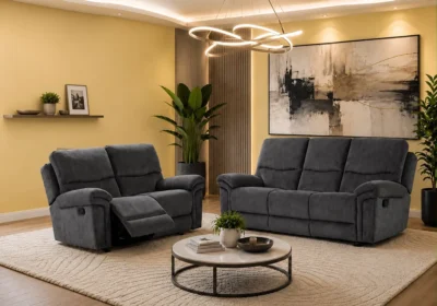 Salon 3 Places avec 2 Relax Électriques + 2 Places avec 2 Relax Relaxation Votre Magasin de Meuble et Électroménager à La Réunion !