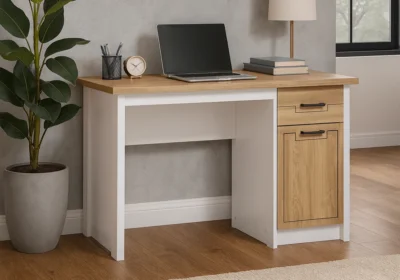 Bureau 1 Porte 1 Tiroir (Collection Bianca) Bureaux Votre Magasin de Meuble et Électroménager à La Réunion !
