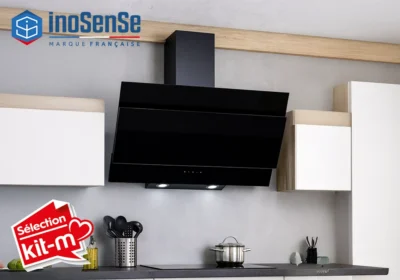 Hotte Murale Inclinée Vitrée 90cm InoSense (DA9-865) Cuisson Votre Magasin de Meuble et Électroménager à La Réunion !