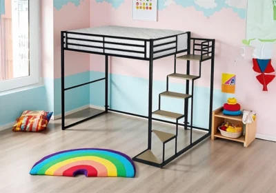 Lit Mezzanine avec Escalier 140x190cm Biclam Chambres Enfant Votre Magasin de Meuble et Électroménager à La Réunion ! 3 Lit Mezzanine avec Escalier 140x190cm Biclam