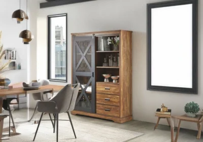 Vitrine 1 Porte 3 Tiroirs (Collection Nevada) Meubles Votre Magasin de Meuble et Électroménager à La Réunion ! 3 Vitrine 1 Porte 3 Tiroirs (Collection Nevada)