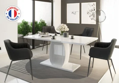 Table à Manger Rectangulaire avec 1 Allonge (Collection PULP) Salles à Manger Votre Magasin de Meuble et Électroménager à La Réunion !