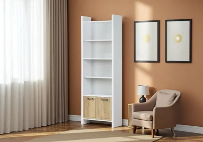 Bibliothèque 2 Portes 3 Étagères Bianca Meubles Votre Magasin de Meuble et Électroménager à La Réunion ! 3 Bibliothèque 2 Portes 3 Étagères Bianca