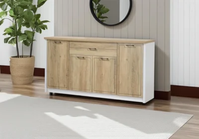 Buffet Bas 4 Portes 1 Tiroir (Collection Bianca) Meubles Votre Magasin de Meuble et Électroménager à La Réunion !