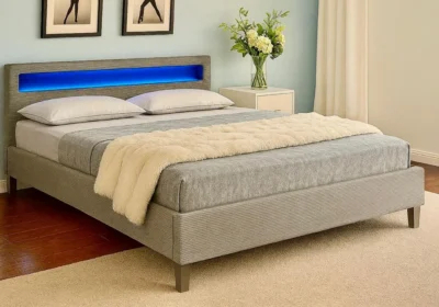 Lit LED 140x190cm Chambres à Coucher Votre Magasin de Meuble et Électroménager à La Réunion !