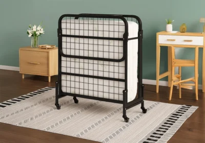 Lit Pliant en Métal Noir