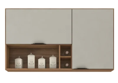 Meuble Haut 2 Portes avec Étagère (Collection Firenze) Ensembles Cuisine Votre Magasin de Meuble et Électroménager à La Réunion ! 3 Meuble Haut 2 Portes avec Étagère (Collection Firenze)