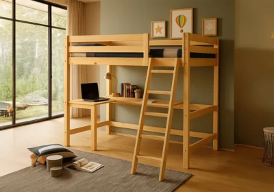 Lit 140x190cm Hello Chambres à Coucher Votre Magasin de Meuble et Électroménager à La Réunion ! 4 Lit Mezzanine avec Bureau Sarsar