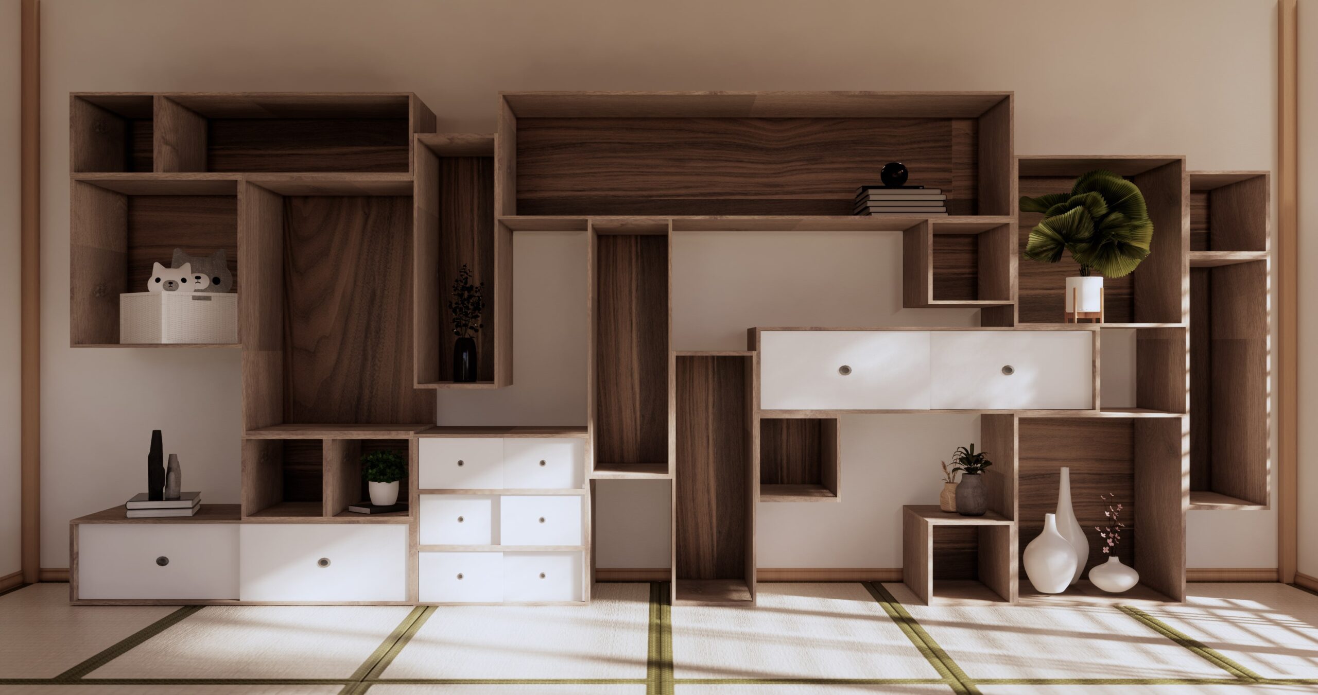 box-wall-shelves-living-room-japanese-style-tatami-mat-decoration-lamp-plants-white-zen-room3d-rendering-min