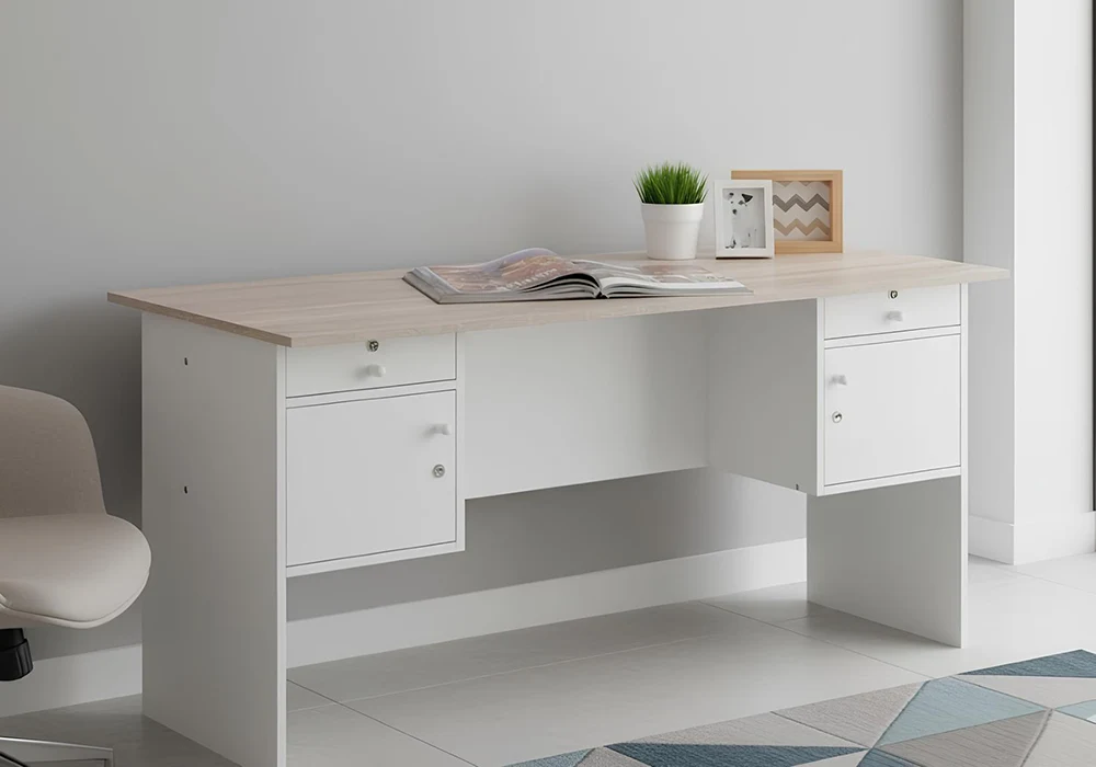 Bureau 2 Portes 2 Tiroirs (Collection Essentiel) Bureaux Votre Magasin de Meuble et Électroménager à La Réunion ! 6 Bureau 2 Portes 2 Tiroirs (Collection Essentiel) Bureaux Votre Magasin de Meuble et Électroménager à La Réunion ! 6