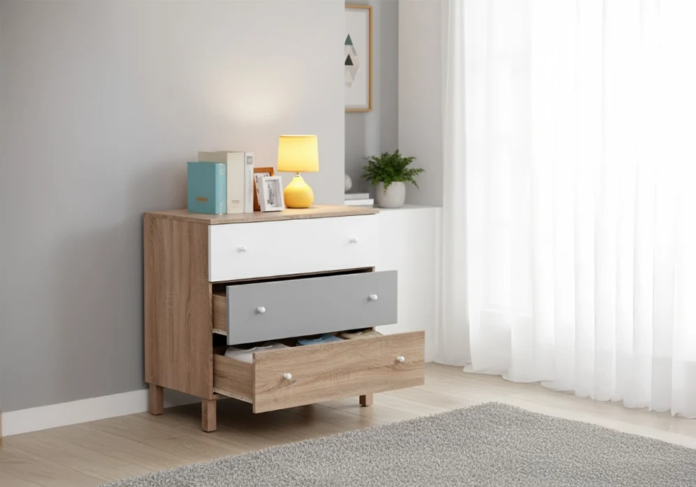 Commode 3 Tiroirs Essentiel Armoires, Commodes & Chevets Votre Magasin de Meuble et Électroménager à La Réunion ! 4 Commode 3 Tiroirs Essentiel Armoires, Commodes & Chevets Votre Magasin de Meuble et Électroménager à La Réunion ! 4