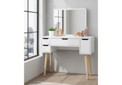 Coiffeuse 4 Tiroirs (Collection Essentiel) Armoires, Commodes & Chevets Votre Magasin de Meuble et Électroménager à La Réunion !