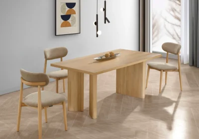 Ensemble Table à Manger Rectangulaire avec 6 Chaises Marron Lola Salles à Manger Votre Magasin de Meuble et Électroménager à La Réunion !
