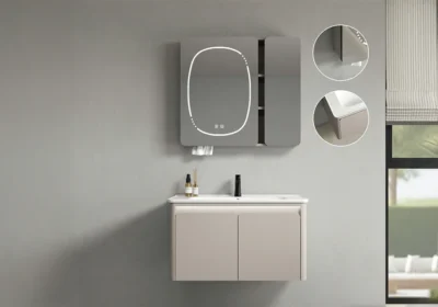 Ensemble Salle de Bain FERY 80cm LED/ Désembuage Meubles Votre Magasin de Meuble et Électroménager à La Réunion !