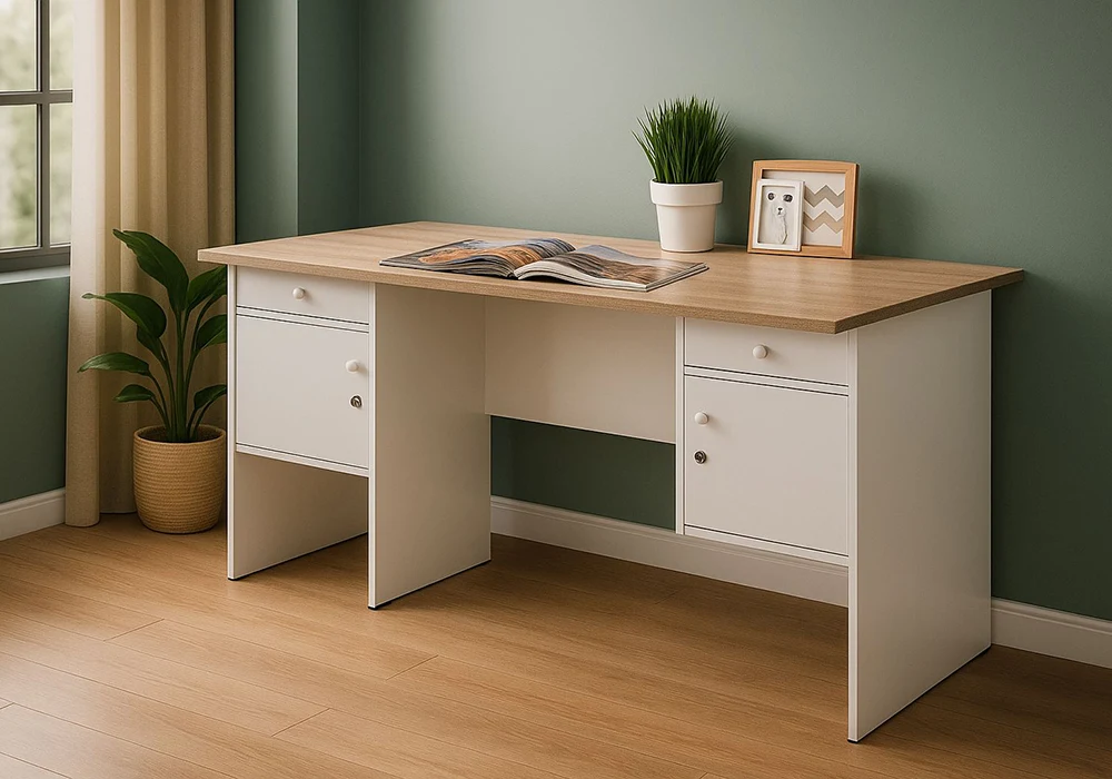 Bureau 2 Portes 2 Tiroirs (Collection Essentiel) Bureaux Votre Magasin de Meuble et Électroménager à La Réunion ! 6 Bureau 2 Portes 2 Tiroirs (Collection Essentiel) Bureaux Votre Magasin de Meuble et Électroménager à La Réunion ! 6