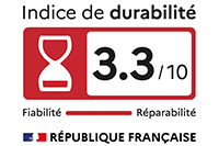 Indice de durabilité 3,3/10