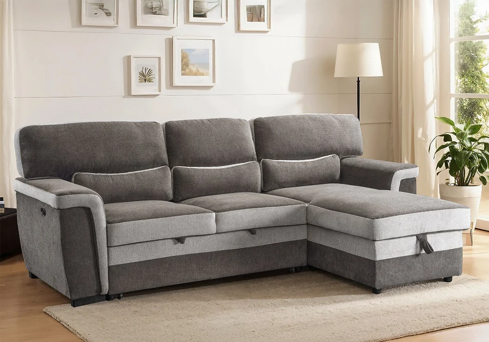 Salon D’angle Convertible Réversible ELSA Marron Angles Votre Magasin de Meuble et Électroménager à La Réunion ! 4 Salon D’angle Convertible Réversible ELSA Marron Angles Votre Magasin de Meuble et Électroménager à La Réunion ! 4