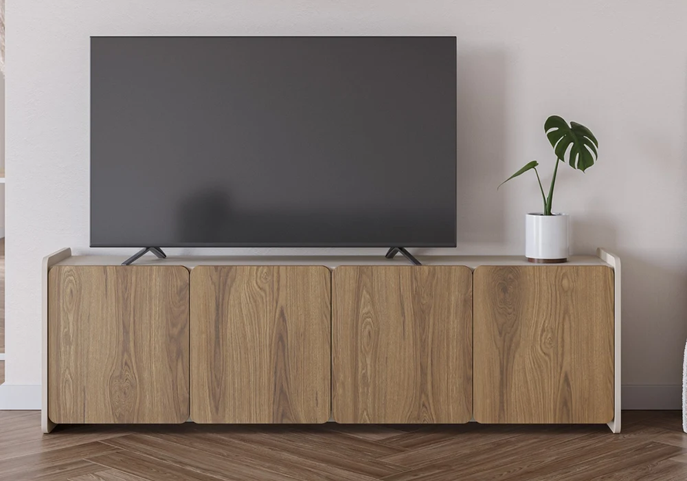 Meuble TV 4 Portes 180CM (COLLECTION BOUCLEON) Les Meubles TV Votre Magasin de Meuble et Électroménager à La Réunion !