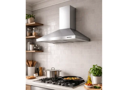 Hotte Murale Inclinée Vitrée 90cm InoSenSe Cuisson Votre Magasin de Meuble et Électroménager à La Réunion !