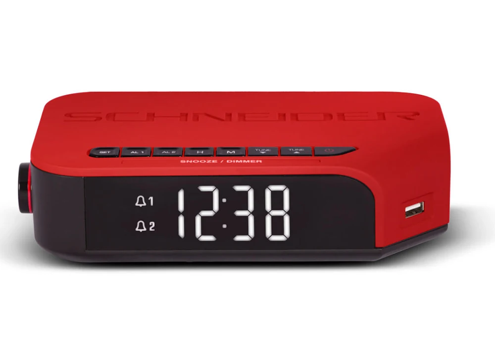 Radio-Réveil VIVA Schneider Rouge (SC310R) Barres de Son, Enceintes & Radios Votre Magasin de Meuble et Électroménager à La Réunion ! 5