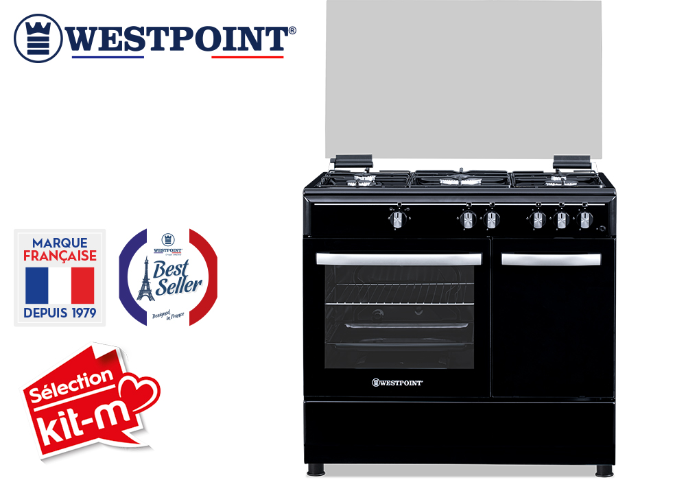Cuisinière Butanette Gaz 90cm WESTPOINT Noir (WCZM9650GFINNBO) Cuisson Votre Magasin de Meuble et Électroménager à La Réunion !