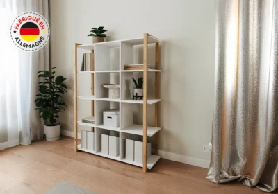 Bibliothèque 12 Cases (COLLECTION DENVER) Meubles Votre Magasin de Meuble et Électroménager à La Réunion !