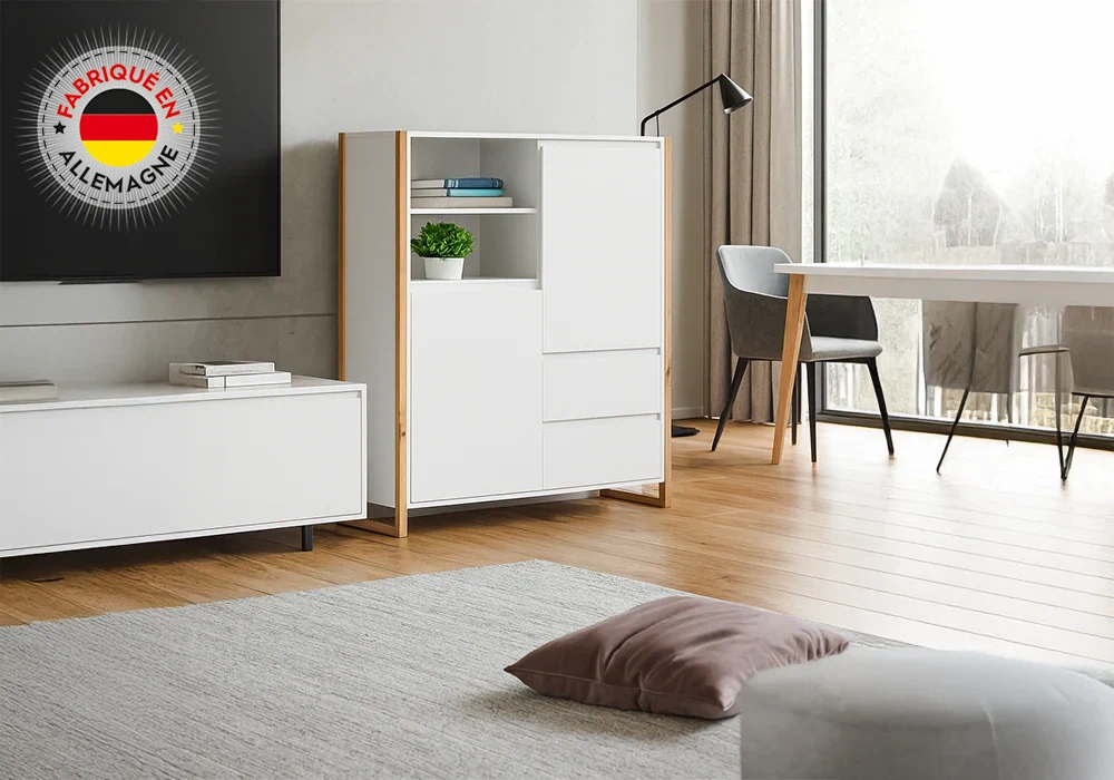 Buffet de Rangement 2 Portes / 2 Tiroirs (COLLECTION DENVER) Meubles Votre Magasin de Meuble et Électroménager à La Réunion ! 4 Buffet de Rangement 2 Portes / 2 Tiroirs (COLLECTION DENVER) Meubles Votre Magasin de Meuble et Électroménager à La Réunion ! 4