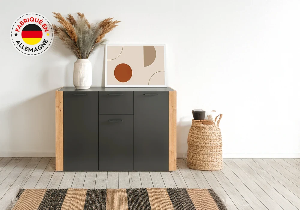 Buffet 3 Portes / 1 Tiroir (COLLECTION CENTO) Meubles Votre Magasin de Meuble et Électroménager à La Réunion ! 4 Buffet 3 Portes / 1 Tiroir (COLLECTION CENTO) Meubles Votre Magasin de Meuble et Électroménager à La Réunion ! 4