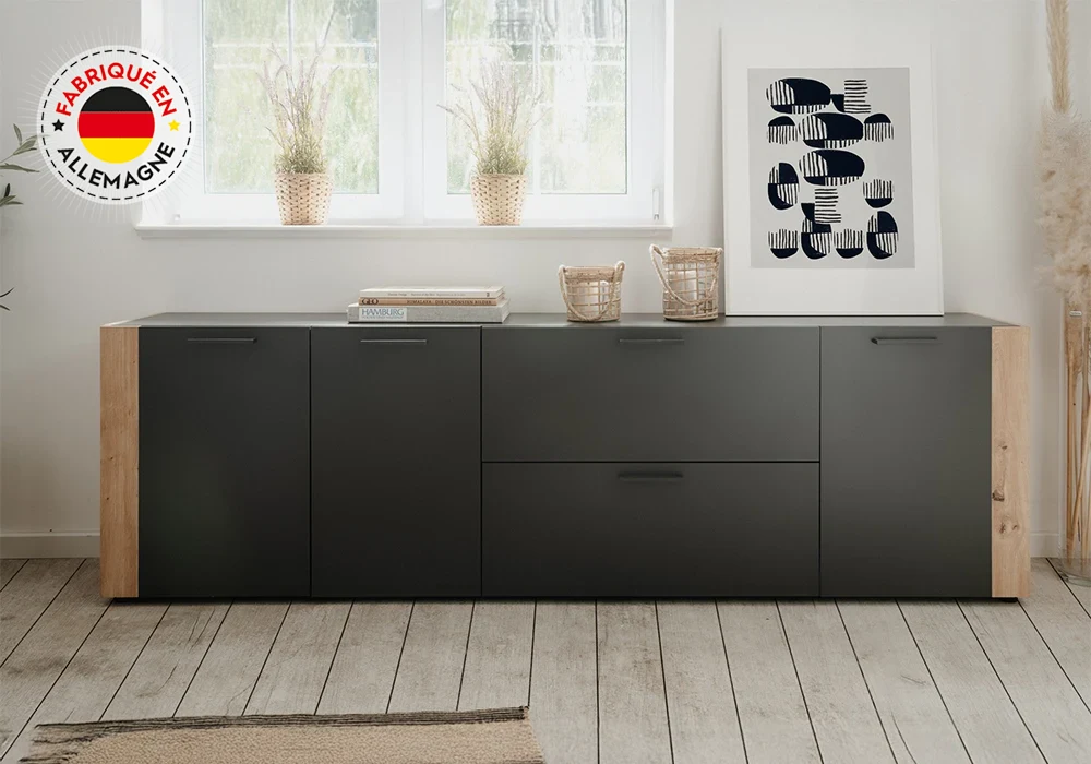 Enfilade 3 Portes / 2 tiroirs (COLLECTION CENTO) Meubles Votre Magasin de Meuble et Électroménager à La Réunion ! 4 Enfilade 3 Portes / 2 tiroirs (COLLECTION CENTO) Meubles Votre Magasin de Meuble et Électroménager à La Réunion ! 4