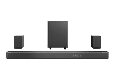 Barre de Son 5.1.2 Dolby Atmos avec 2 enceintes Arrières Hisense (AX5125H) Barres de Son, Enceintes & Radios Votre Magasin de Meuble et Électroménager à La Réunion !