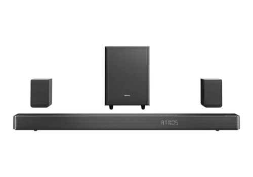 Barre de Son 5.1.2 Dolby Atmos avec 2 enceintes Arrières Hisense (AX5125H) Barres de Son, Enceintes & Radios Votre Magasin de Meuble et Électroménager à La Réunion !