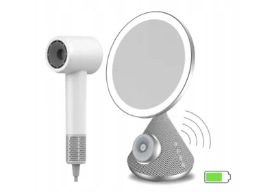 Coffret Miroir Lumineux avec Chargeur Sans Fil + Sèche-Cheveux (HDK88EU) Petits Électroménagers Votre Magasin de Meuble et Électroménager à La Réunion !