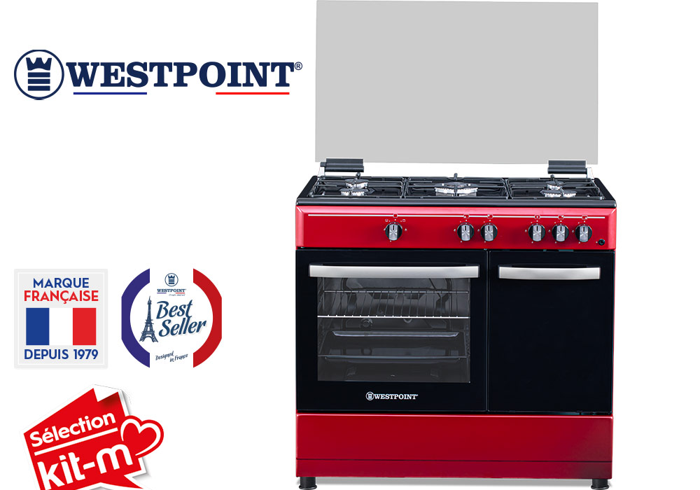 Cuisinière Butanette Gaz 90cm WESTPOINT Rouge (WCZM9650GFINRBO) Cuisson Votre Magasin de Meuble et Électroménager à La Réunion ! 5