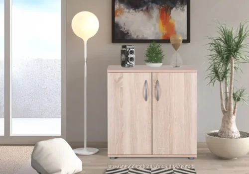 Rangement Bas 2 Portes PEGGY1 Les Buffets Bas Votre Magasin de Meuble et Électroménager à La Réunion !