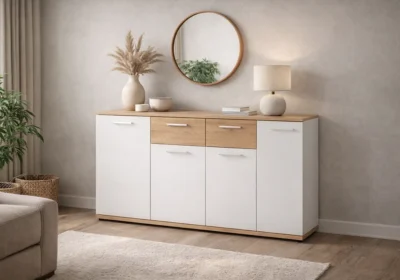 Meuble de Rangement 4 Portes 2 Tiroirs (Collection Jacky) Meubles Votre Magasin de Meuble et Électroménager à La Réunion !