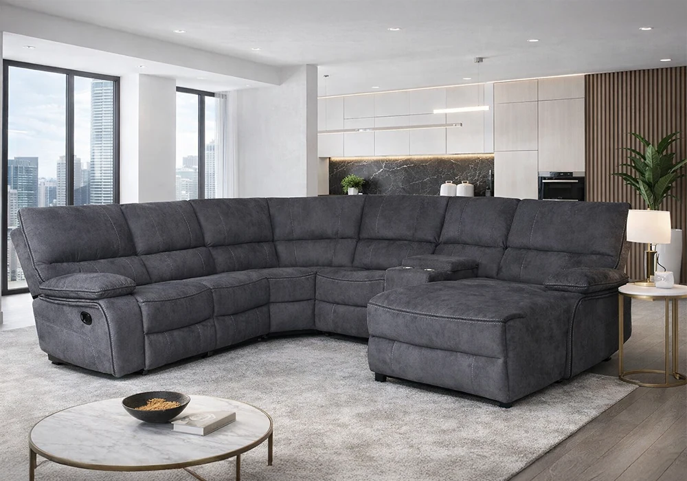 Salon d&rsquo;Angle Relax Grand Confort avec Méridienne Bono Angles Votre Magasin de Meuble et Électroménager à La Réunion !