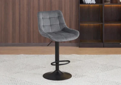 Tabouret bar Vioria Gris Foncé Chaises Votre Magasin de Meuble et Électroménager à La Réunion !
