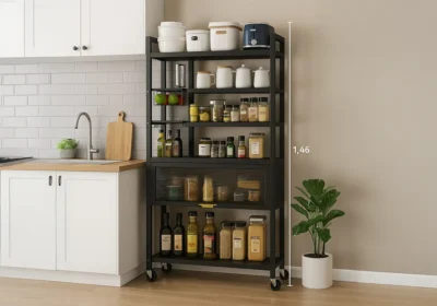 Meuble de Rangement Cuisine sur Roulettes en Métal 1 Porte CANYO Cuisine Votre Magasin de Meuble et Électroménager à La Réunion !